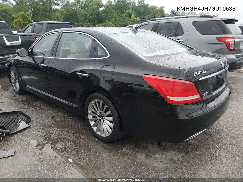 2016 Hyundai Equus Signature VIN: KMHGH4JH7GU106351 Lot: 45173311