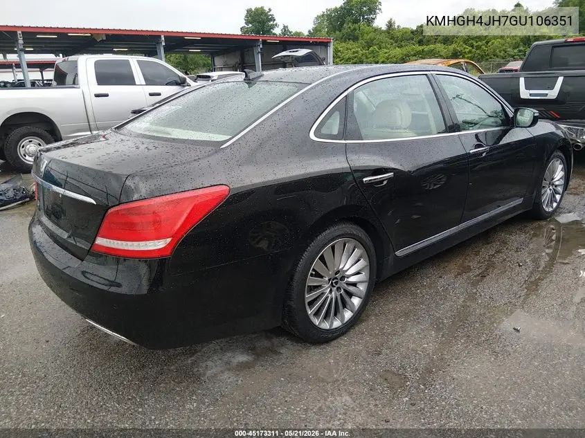 2016 Hyundai Equus Signature VIN: KMHGH4JH7GU106351 Lot: 45173311