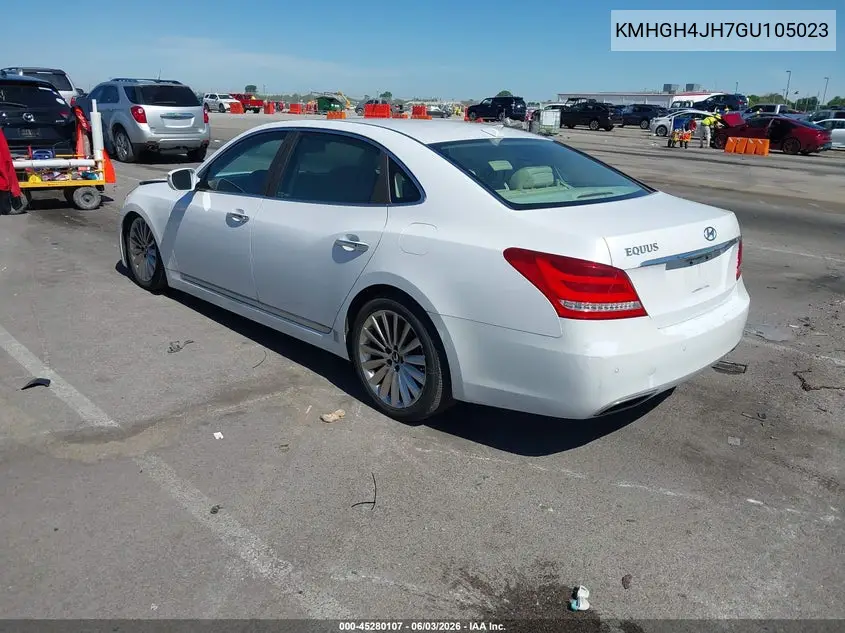 2016 Hyundai Equus Ultimate VIN: KMHGH4JH7GU105023 Lot: 45280107