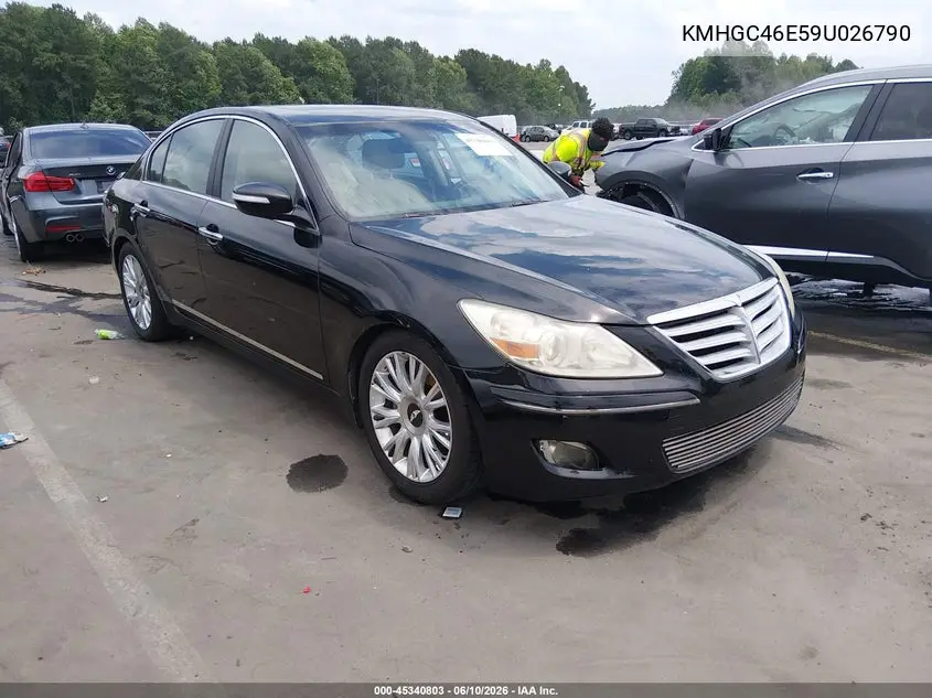 2009 Hyundai Genesis 3.8 VIN: KMHGC46E59U026790 Lot: 45340803