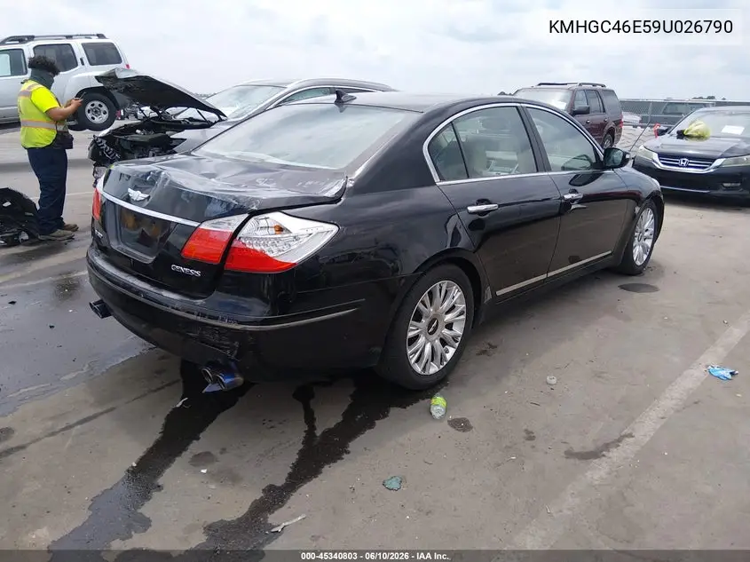 2009 Hyundai Genesis 3.8 VIN: KMHGC46E59U026790 Lot: 45340803