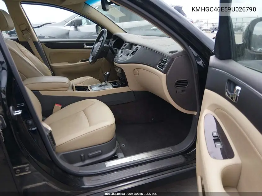 2009 Hyundai Genesis 3.8 VIN: KMHGC46E59U026790 Lot: 45340803