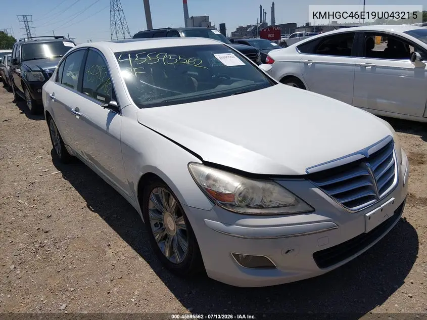 2009 Hyundai Genesis 3.8 VIN: KMHGC46E19U043215 Lot: 45595562