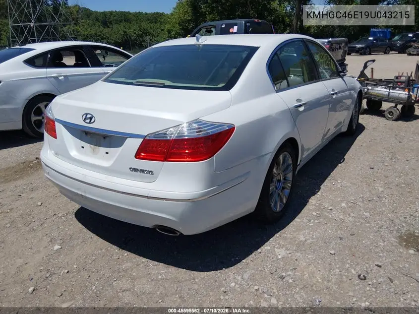 2009 Hyundai Genesis 3.8 VIN: KMHGC46E19U043215 Lot: 45595562
