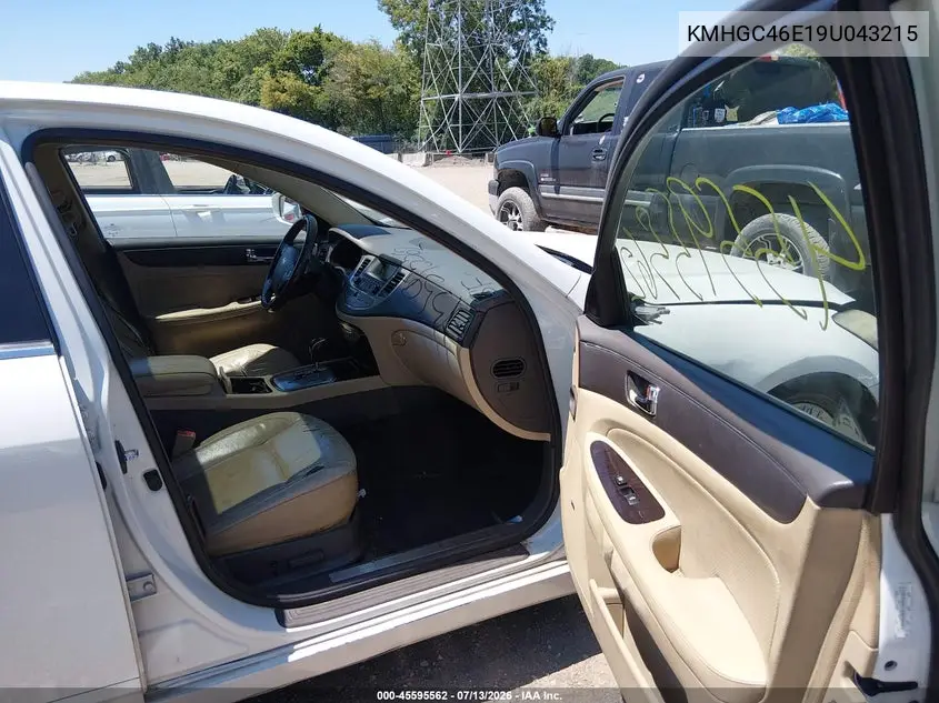 2009 Hyundai Genesis 3.8 VIN: KMHGC46E19U043215 Lot: 45595562