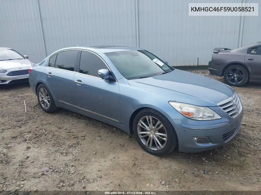2009 Hyundai Genesis 4.6 VIN: KMHGC46F59U058521 Lot: 45612815