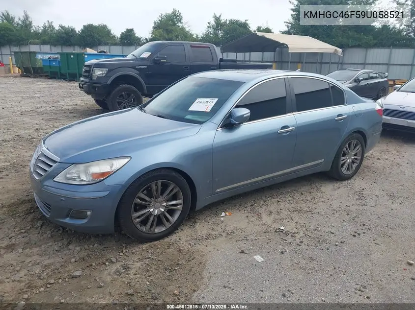 2009 Hyundai Genesis 4.6 VIN: KMHGC46F59U058521 Lot: 45612815