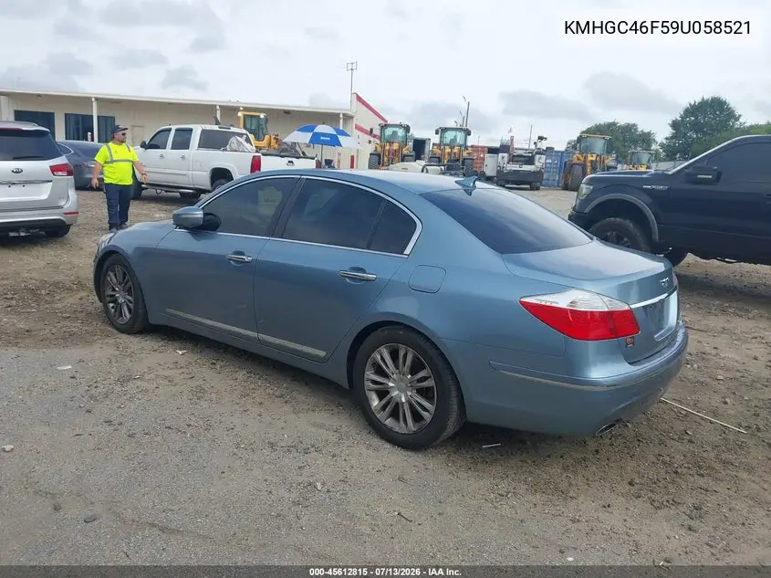 2009 Hyundai Genesis 4.6 VIN: KMHGC46F59U058521 Lot: 45612815