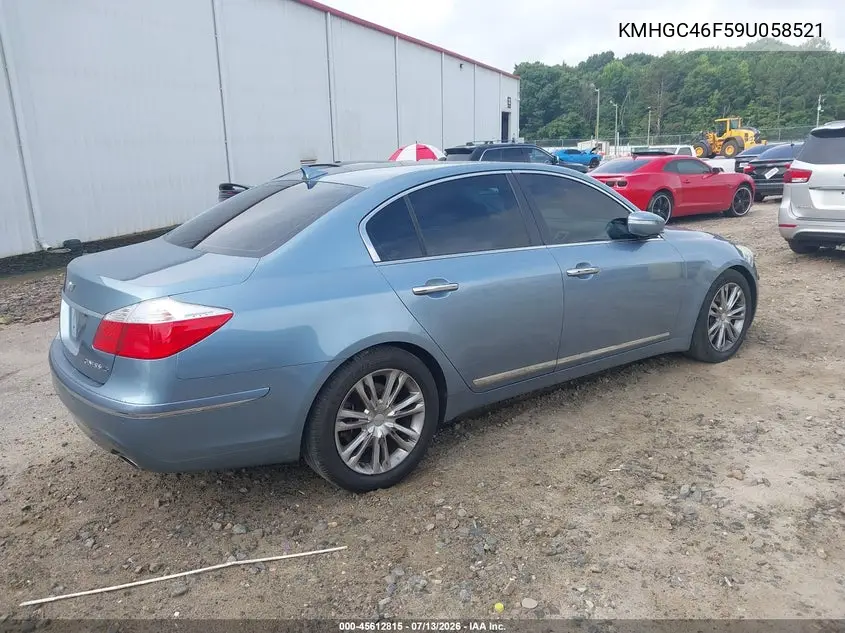 2009 Hyundai Genesis 4.6 VIN: KMHGC46F59U058521 Lot: 45612815