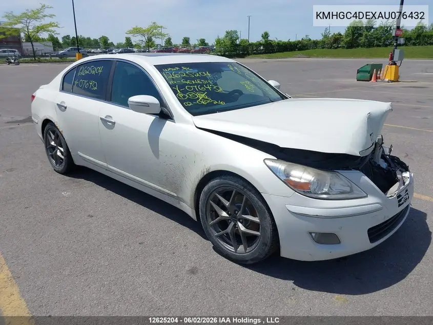 2010 Hyundai Genesis 3.8 Premium VIN: KMHGC4DEXAU076432 Lot: 12625204x