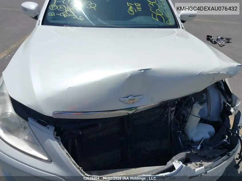 2010 Hyundai Genesis 3.8 Premium VIN: KMHGC4DEXAU076432 Lot: 12625204x