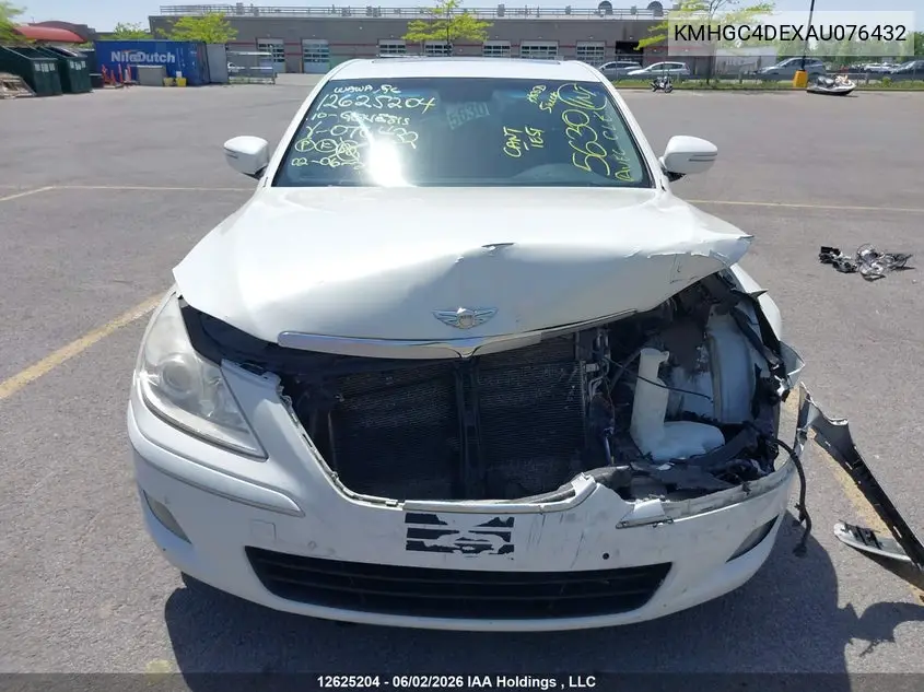 2010 Hyundai Genesis 3.8 Premium VIN: KMHGC4DEXAU076432 Lot: 12625204x