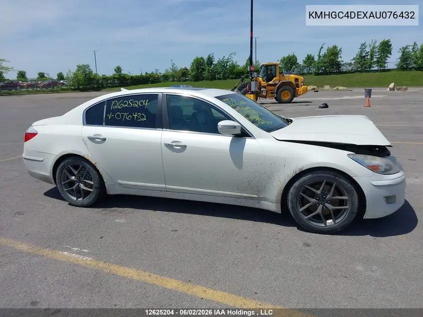 2010 Hyundai Genesis 3.8 Premium VIN: KMHGC4DEXAU076432 Lot: 12625204x