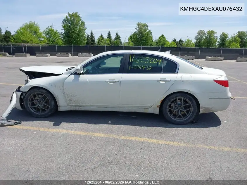 2010 Hyundai Genesis 3.8 Premium VIN: KMHGC4DEXAU076432 Lot: 12625204x