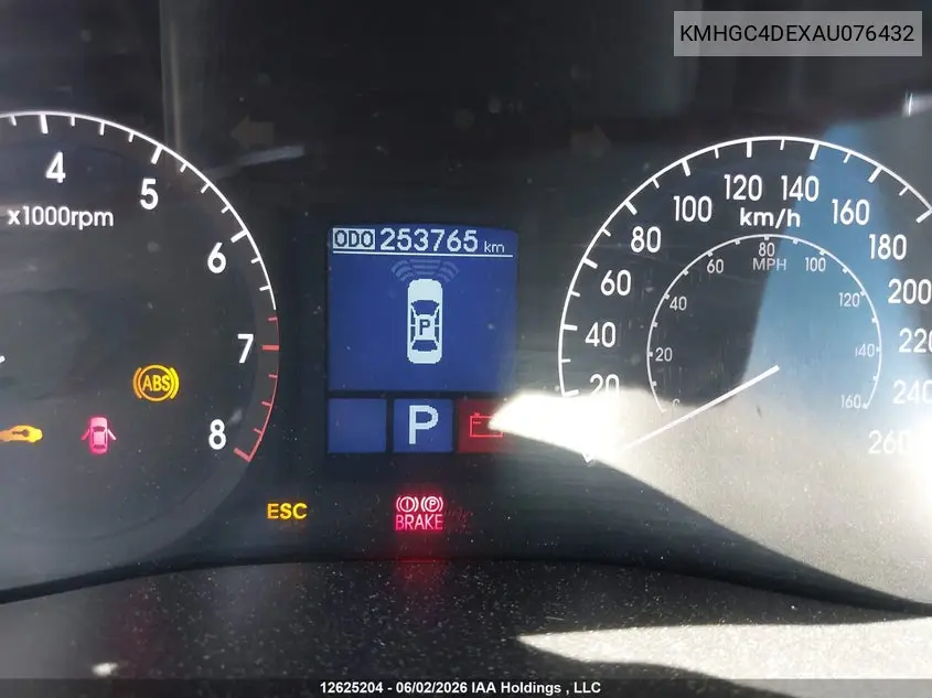 2010 Hyundai Genesis 3.8 Premium VIN: KMHGC4DEXAU076432 Lot: 12625204x