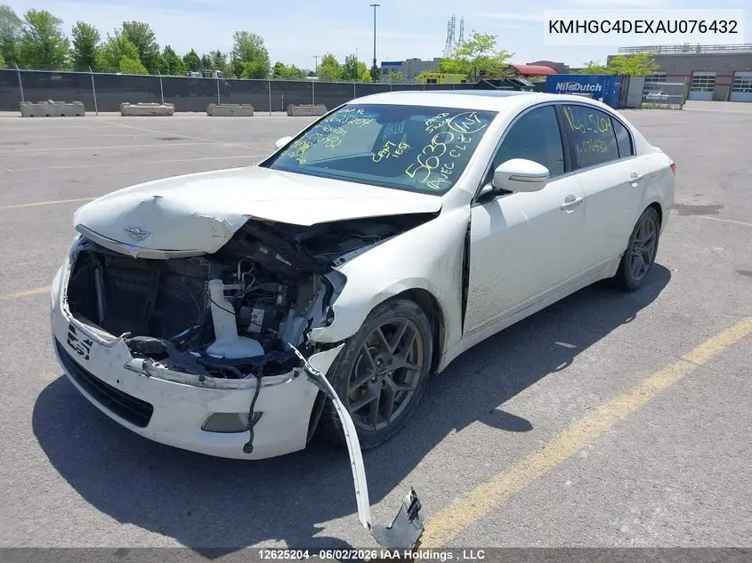 2010 Hyundai Genesis 3.8 Premium VIN: KMHGC4DEXAU076432 Lot: 12625204x