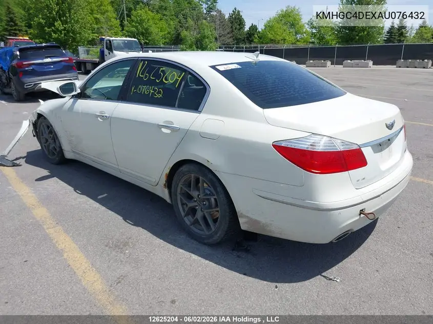 2010 Hyundai Genesis 3.8 Premium VIN: KMHGC4DEXAU076432 Lot: 12625204x