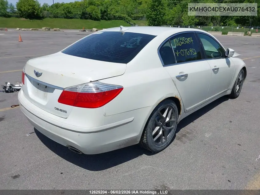 2010 Hyundai Genesis 3.8 Premium VIN: KMHGC4DEXAU076432 Lot: 12625204x