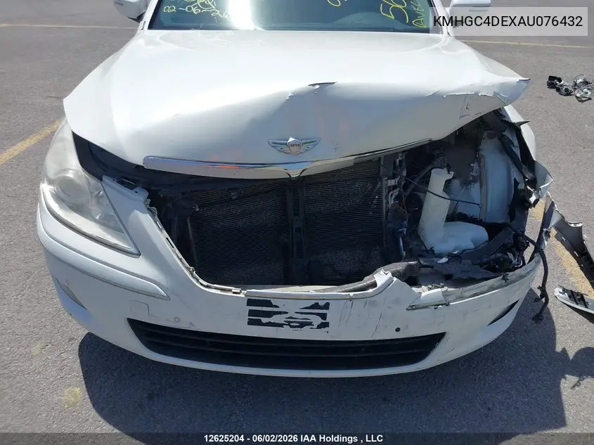2010 Hyundai Genesis 3.8 Premium VIN: KMHGC4DEXAU076432 Lot: 12625204x