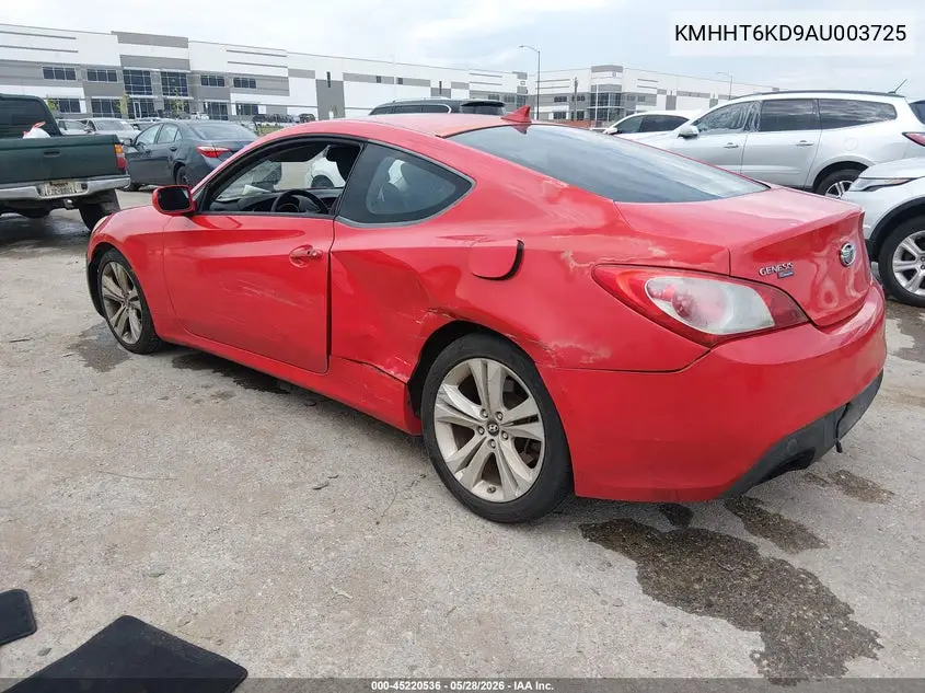 2010 Hyundai Genesis 2.0T Premium VIN: KMHHT6KD9AU003725 Lot: 45220536