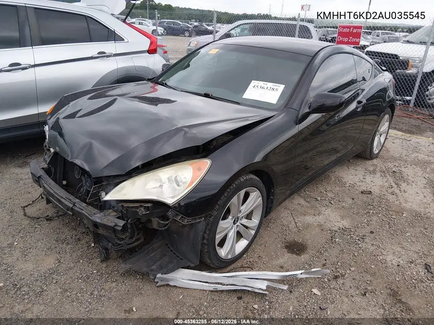 2010 Hyundai Genesis 2.0T VIN: KMHHT6KD2AU035545 Lot: 45363285