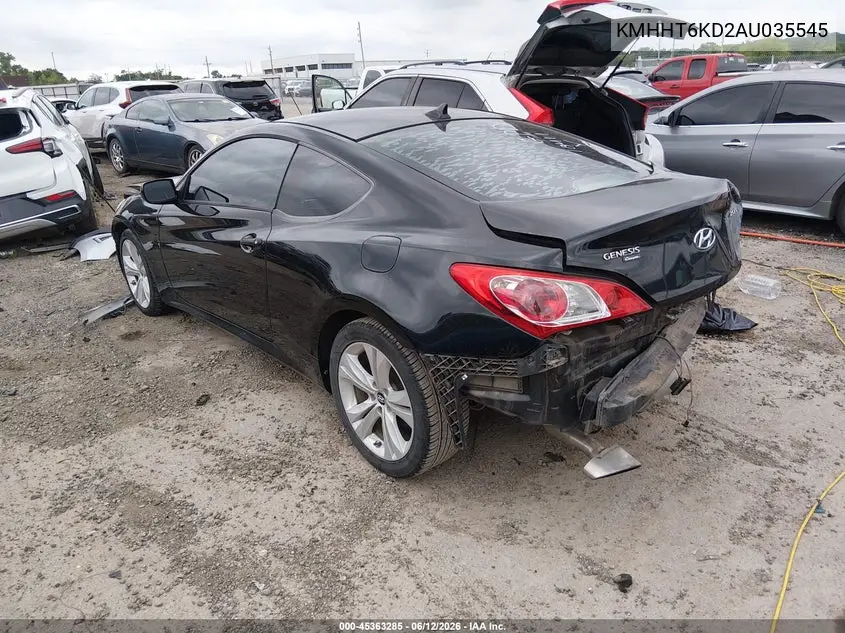 2010 Hyundai Genesis 2.0T VIN: KMHHT6KD2AU035545 Lot: 45363285