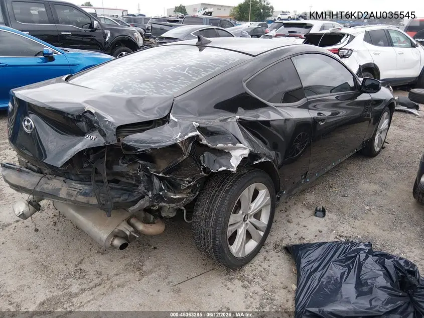 2010 Hyundai Genesis 2.0T VIN: KMHHT6KD2AU035545 Lot: 45363285