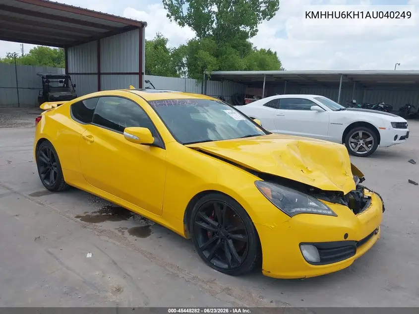 2010 Hyundai Genesis 3.8 Track VIN: KMHHU6KH1AU040249 Lot: 45448282