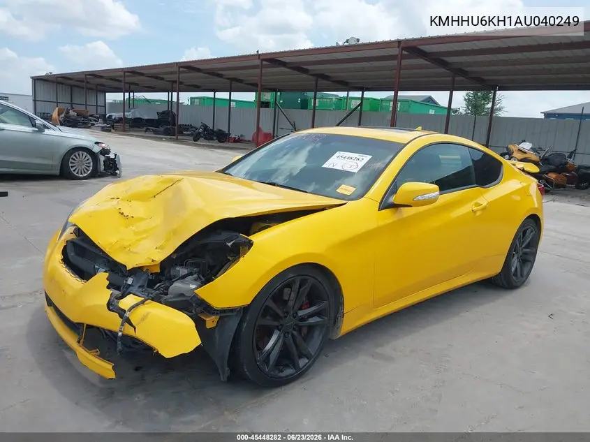 2010 Hyundai Genesis 3.8 Track VIN: KMHHU6KH1AU040249 Lot: 45448282