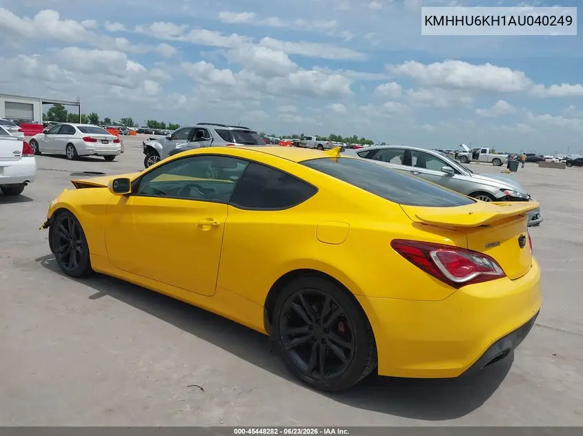 2010 Hyundai Genesis 3.8 Track VIN: KMHHU6KH1AU040249 Lot: 45448282