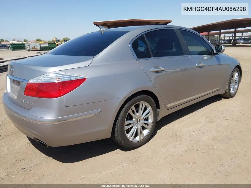 2010 Hyundai Genesis 4.6 VIN: KMHGC4DF4AU086298 Lot: 45529660