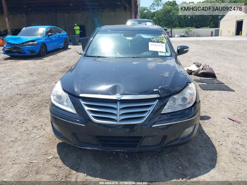 2010 Hyundai Genesis 4.6 VIN: KMHGC4DF3AU092478 Lot: 45563576