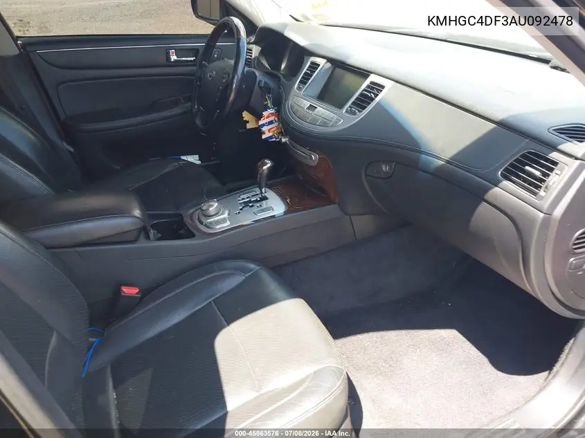 2010 Hyundai Genesis 4.6 VIN: KMHGC4DF3AU092478 Lot: 45563576