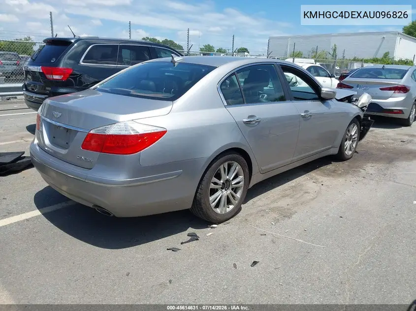 2010 Hyundai Genesis 3.8 VIN: KMHGC4DEXAU096826 Lot: 45614631
