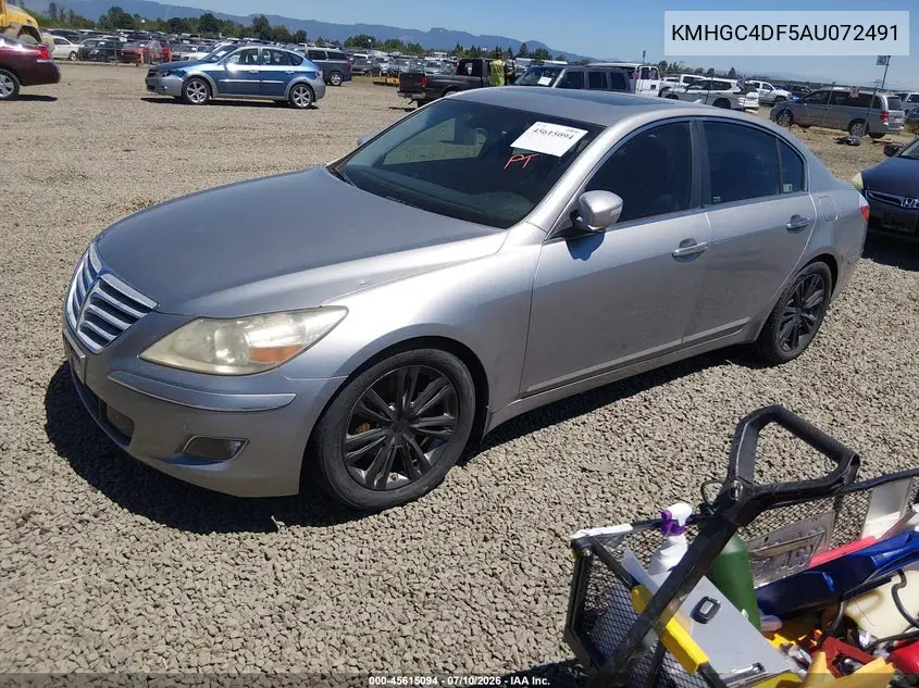 2010 Hyundai Genesis 4.6 VIN: KMHGC4DF5AU072491 Lot: 45615094
