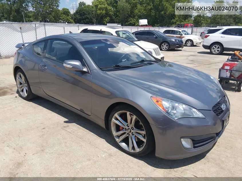 2010 Hyundai Genesis 3.8 Track VIN: KMHHU6KH3AU024070 Lot: 45637686