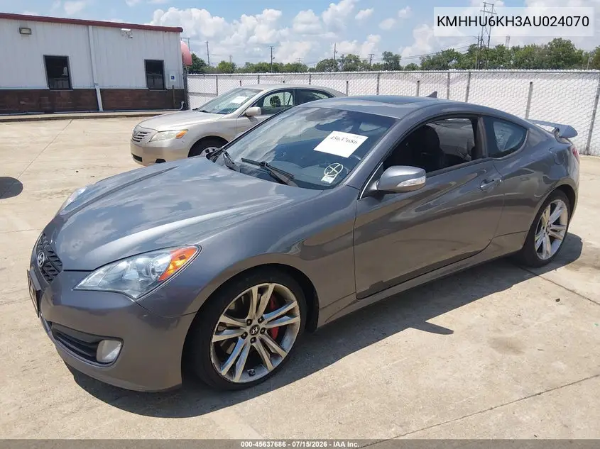 2010 Hyundai Genesis 3.8 Track VIN: KMHHU6KH3AU024070 Lot: 45637686