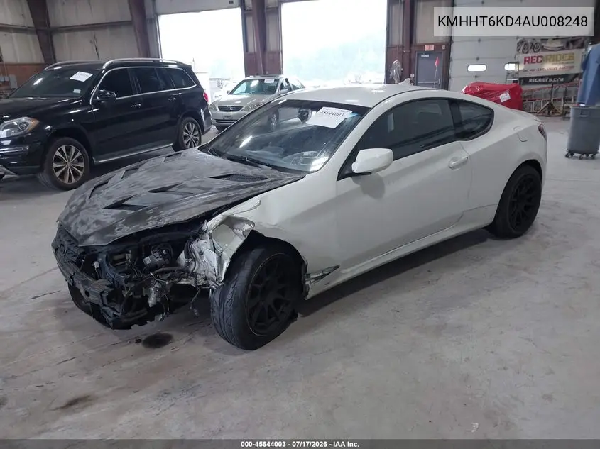 2010 Hyundai Genesis 2.0T VIN: KMHHT6KD4AU008248 Lot: 45644003