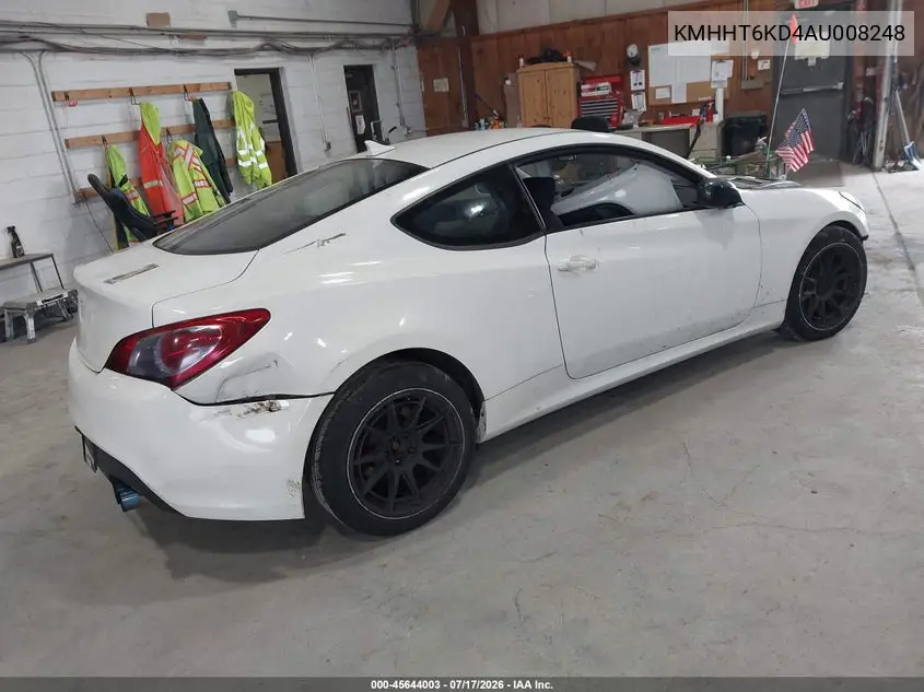 2010 Hyundai Genesis 2.0T VIN: KMHHT6KD4AU008248 Lot: 45644003