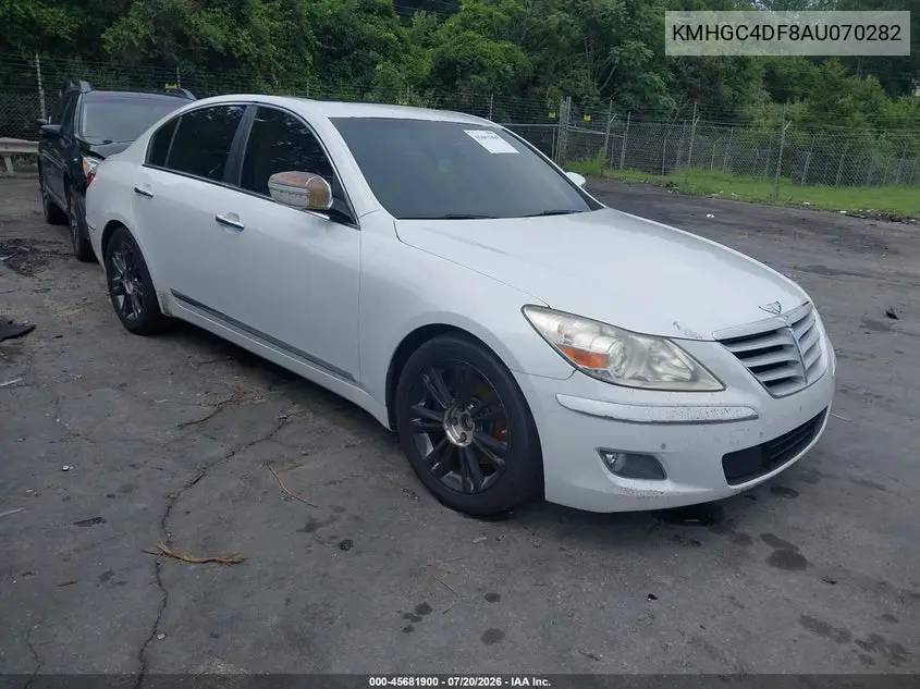 2010 Hyundai Genesis 4.6 VIN: KMHGC4DF8AU070282 Lot: 45681900