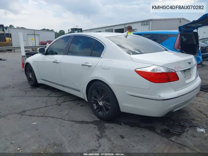 2010 Hyundai Genesis 4.6 VIN: KMHGC4DF8AU070282 Lot: 45681900