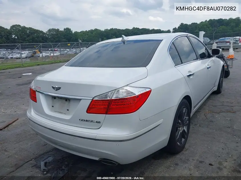2010 Hyundai Genesis 4.6 VIN: KMHGC4DF8AU070282 Lot: 45681900