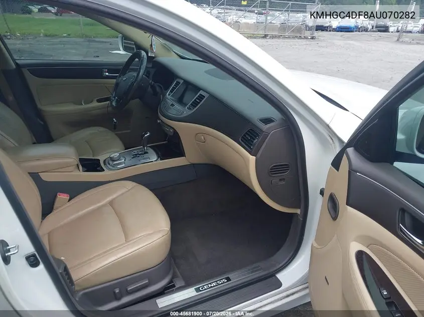 2010 Hyundai Genesis 4.6 VIN: KMHGC4DF8AU070282 Lot: 45681900