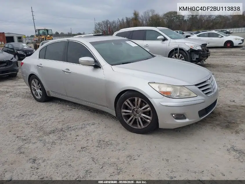 KMHGC4DF2BU113838 2011 Hyundai Genesis 4.6