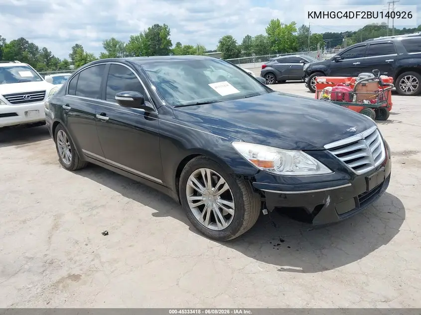 2011 Hyundai Genesis 4.6 VIN: KMHGC4DF2BU140926 Lot: 45333418