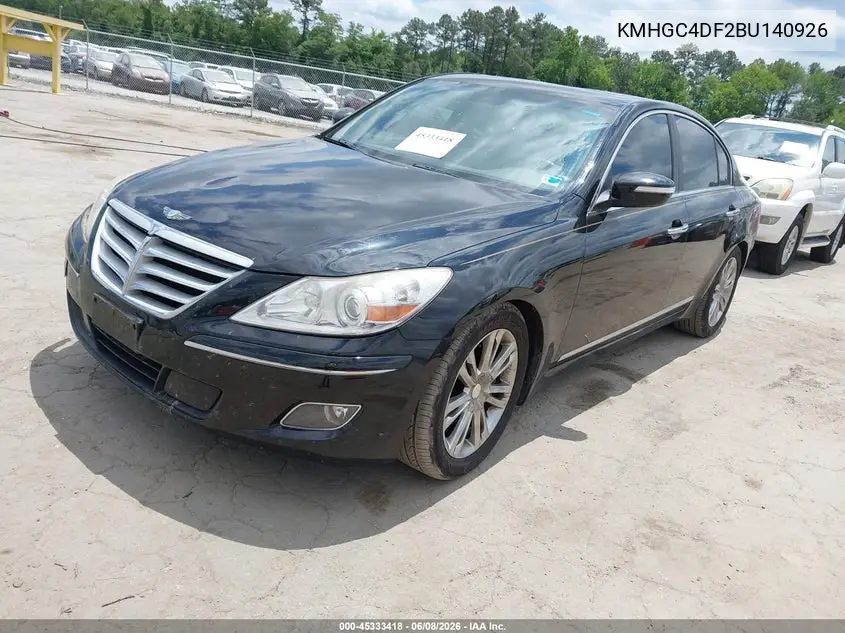 2011 Hyundai Genesis 4.6 VIN: KMHGC4DF2BU140926 Lot: 45333418