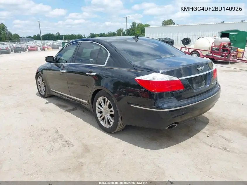 2011 Hyundai Genesis 4.6 VIN: KMHGC4DF2BU140926 Lot: 45333418