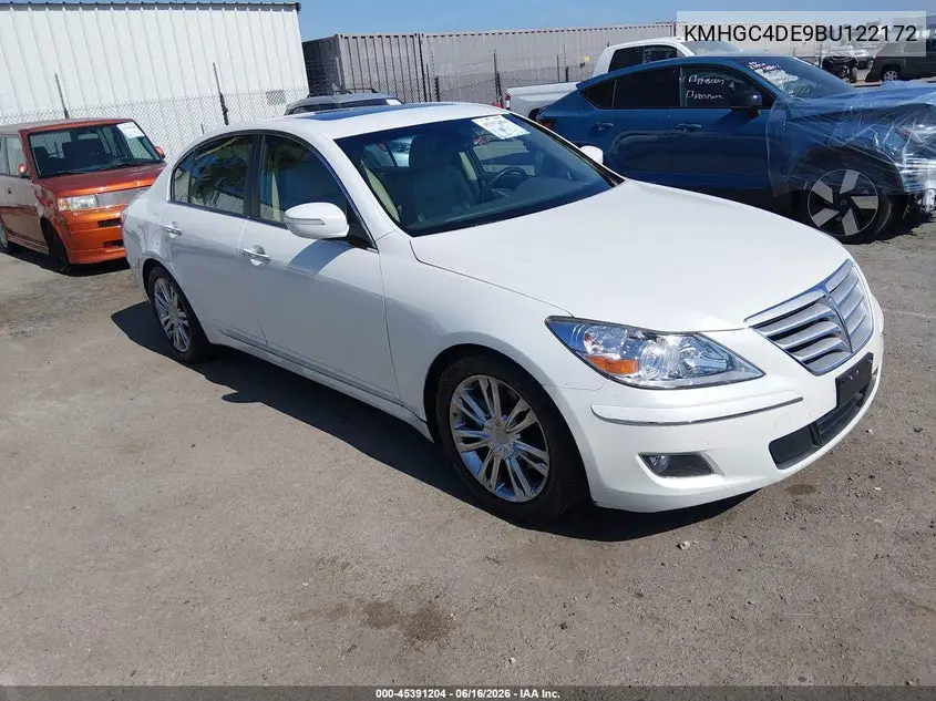 2011 Hyundai Genesis 3.8 VIN: KMHGC4DE9BU122172 Lot: 45391204