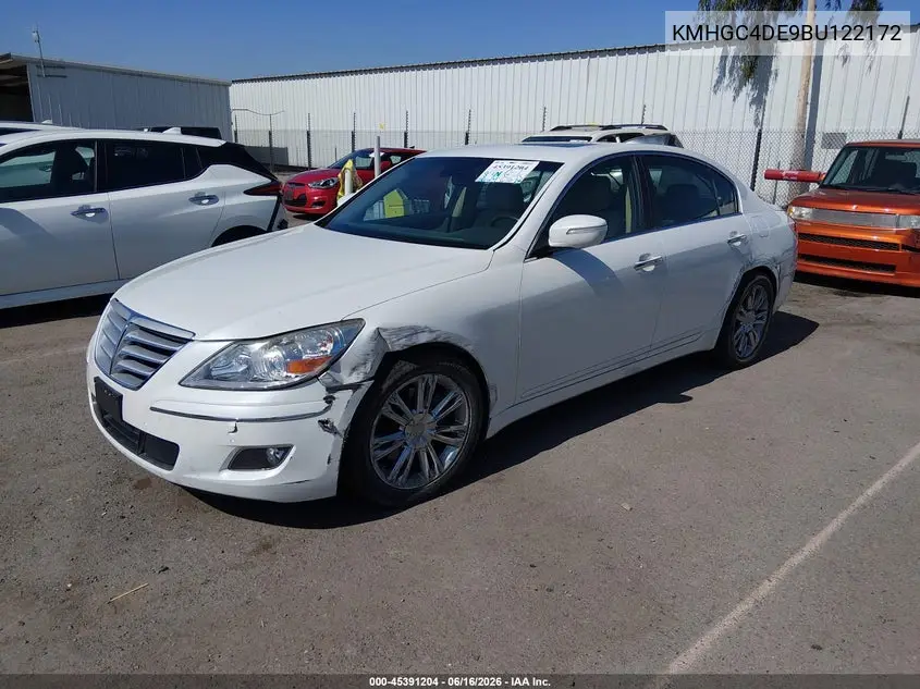 2011 Hyundai Genesis 3.8 VIN: KMHGC4DE9BU122172 Lot: 45391204