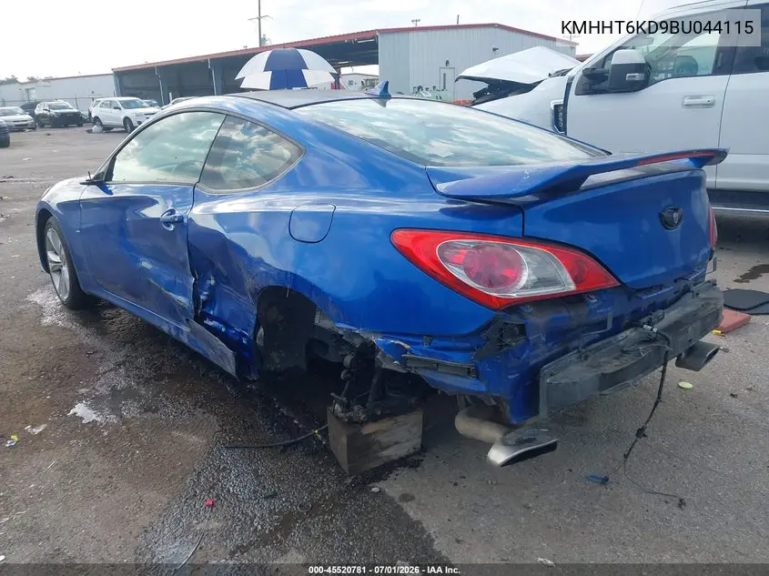 2011 Hyundai Genesis 2.0T Premium VIN: KMHHT6KD9BU044115 Lot: 45520781
